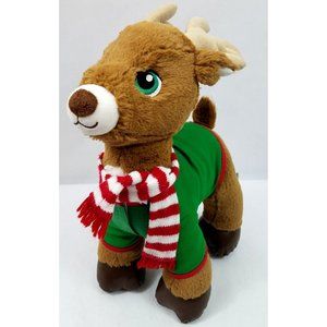 Build A Bear Merry Mission Reindeer with shirt scarf Brown with Green eyes 119""